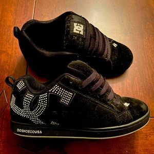 Black DC Shoes with Diamond-Like Studs!